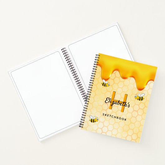 スケッチブック ハチミツがしたたり落ちる ノートブック (内部)