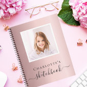 スケッチブック ピンクの写真 子ども 幼児 タイポグラフィー ノートブック