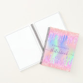 スケッチブック ピンク パープル ドリップス ノートブック (内部)