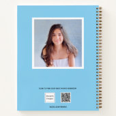 スケッチブック ベビーブルー 写真 子ども タイポグラフィー ノートブック (裏面)