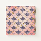 スケッチブック 人魚の鱗 ピンク パープル ノートブック (裏面)