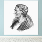 スケッチポートレートのギリシャ哲学者アリストテレス キャンバスプリント (インサイチュ (ウッドフロア))