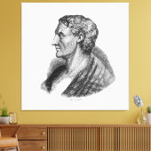 スケッチポートレートのギリシャ哲学者アリストテレス キャンバスプリント (インサイチュ (リビング))