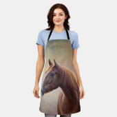 スケッチポートレート馬 エプロン (着用した状態)