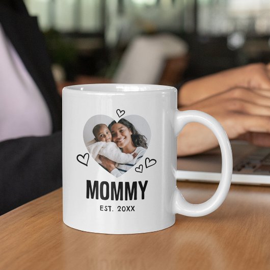 スケッチママハート写真 コーヒーマグカップ