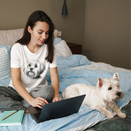 スケッチマルチーズ犬 Tシャツ