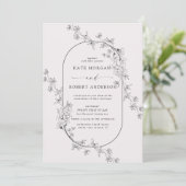 スケッチモダンフローラ結婚式招待状 (スタンド正面)