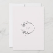 スケッチモダンフローラ結婚式招待状 (裏面)