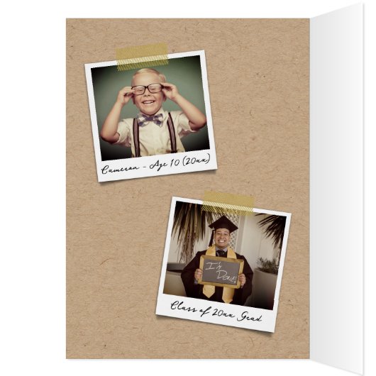 スケッチモダン卒業キャップKraft写真ありがとうありがとう (内側 (左))