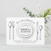 スケッチリハーサルディナーの設定を配置 招待状 (スタンド正面)