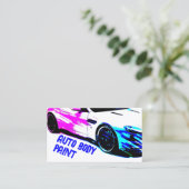 スケッチレースカー自動体サー絵を描ビス 名刺 (スタンド正面)