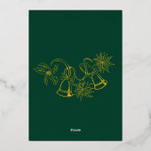 スケッチヴィンテージレッドクリスマスパーティー 箔シーズンカード (裏面)