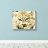 スケッチーなヤマネコ キャンバスプリント (インサイチュ (ウッドフロア))
