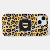 スケッチークラシックヒョウ柄モノグラムカスタム付き Case-Mate iPhoneケース (裏面 (横))