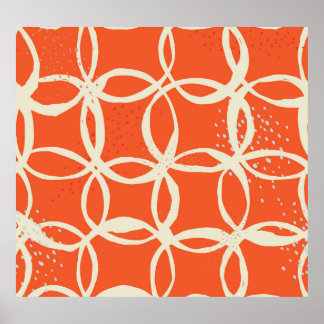 スケッチージサークルトレンディーシームレスデザイン ポスター