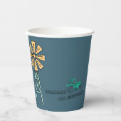 スケッチートラクターファームウィンドミルバースデーパーティー 紙コップ (正面)