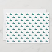 スケッチートラクターファームフォト誕生日サンキューカード 招待状 (裏面)