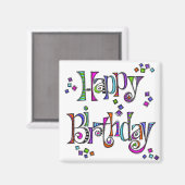 スケッチーハッピーバースデー マグネット (正面/裏面)