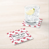 スケッチー赤いハート結婚ズ ペーパーコースター (インサイチュ)