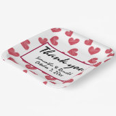 スケッチー赤いハート結婚ズ ペーパープレート (傾斜あり)