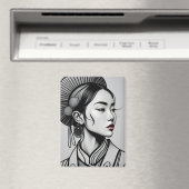 スケッチ中国の女 マグネット (インサイチュ (食洗機))