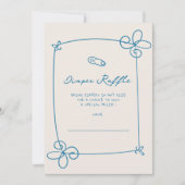 スケッチ可愛い波状の弓枠ベビー表示チケットカード 招待状 (正面)