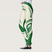 スケッチ型ヒューマノイド頭部のエイリアンイラストレーション レギンス (左)