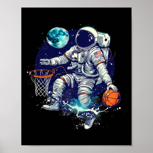 スケッチ好きのための宇宙飛行士のスケッチアート ポスター (正面)