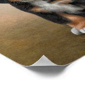 スケッチ子犬ベルネーズマウンテンドッグ ポスター (角)