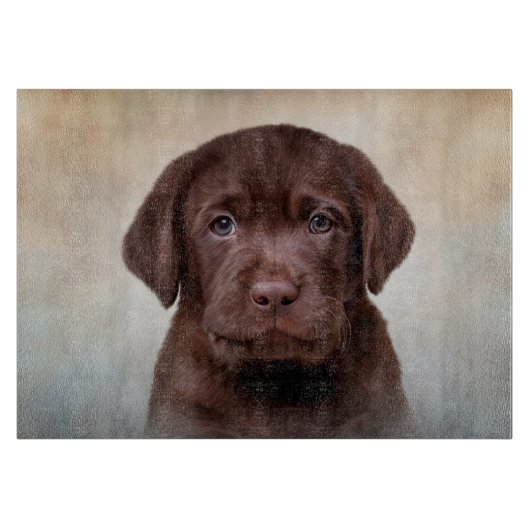 スケッチ子犬ラブラドール カッティングボード (正面)