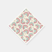 スケッチ幸せな虹の紙吹雪ナプキン スタンダードカクテルナプキン (角)