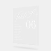 スケッチ弓スクリプトゲスト名シーティングテーブル番号 アクリルサイン (傾斜)