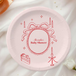 スケッチ手引き弓ベビーシャワー ペーパープレート