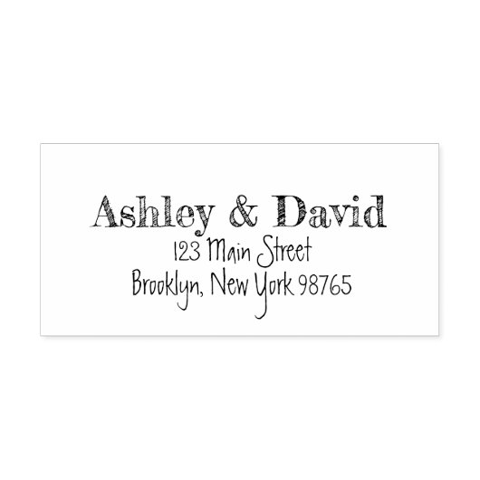 スケッチ手書き差出人住所 セルフインキングスタンプ (デザイン)