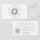 スケッチ抽象芸術スピリチュアル天太陽 名刺 (正面/裏面)