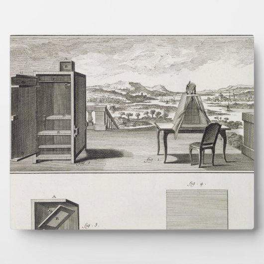 スケッチ支援:基本的な木製のカメラのおぼろと フォトプラーク (正面)