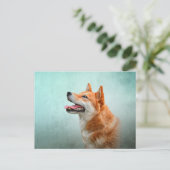 スケッチ日本の柴犬犬 ポストカード (スタンド正面)