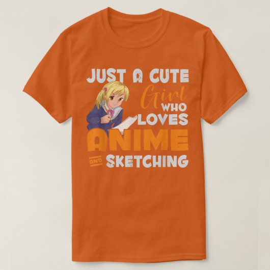 スケッチ日本アニメ恋人ガールズ女性かわいい男性 Tシャツ (デザイン正面)