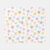 スケッチ星パターン フリースブランケット (正面(横))