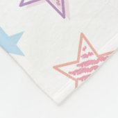 スケッチ星パターン フリースブランケット (角)