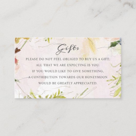 スケッチ春油絵を描ハネムーンファンド エンクロージャーカード (正面)