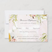 スケッチ春絵を描結婚油 出欠カード (裏面)