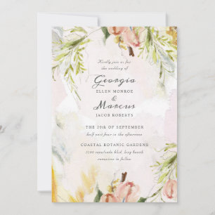 スケッチ春絵を描結婚油 招待状