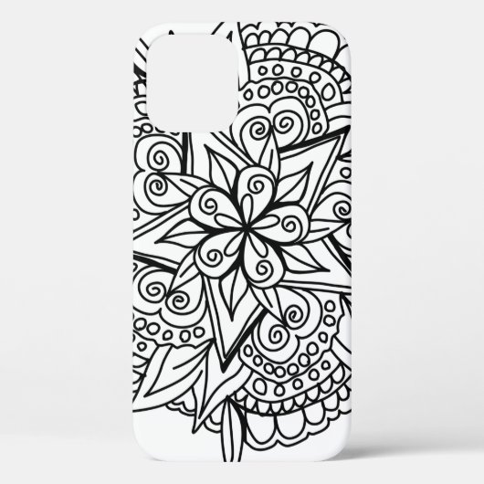 スケッチ曼荼羅デザイン Case-Mate iPhoneケース (裏面)
