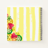 スケッチ果実サングリアパーソナライズされたレシピ料理本 ノートブック (裏面)