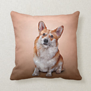 スケッチ犬がウェルシュコーギー クッション
