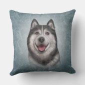 スケッチ犬のアラスカンマラミュート クッション (裏面)