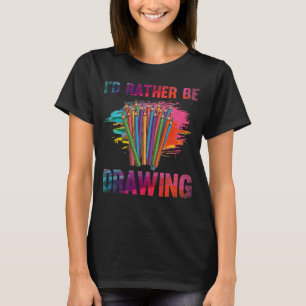 スケッチ用ペカラフルンシルスケッチアートラバー Tシャツ