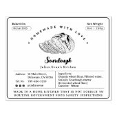 スケッチ素朴ソースベーカリーコテージ法ラベル ラバースタンプ (インプリント)