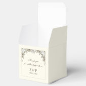 スケッチ花アイボリーヴィンテージ結婚式 フェイバーボックス (オープン)